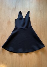 Lulus Womens Medium Black Sleeveless Skater Dress Fit & Flare With Cutout
