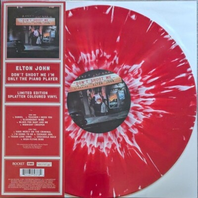 ELTON JOHN-DONT SHOOT ME I'M ONLY THE PIANO PLAYER,LIMITED RED SPLATTER VINYL LP