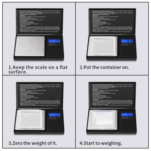 Digital Scale Jewelry Pocket Gram Gold Silver Coin Herb 1000g x 0.1g Food Precis - Picture 4 of 8