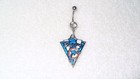 NFL Miami Dolphins Team Football Charm Belly Navel Ring Body Jewelry Piercing
