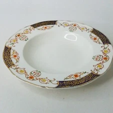 Alfred Meakin Zenith Shape Golden Glory Pattern 8" Rim Soup Bowl Gold Trim 1920s