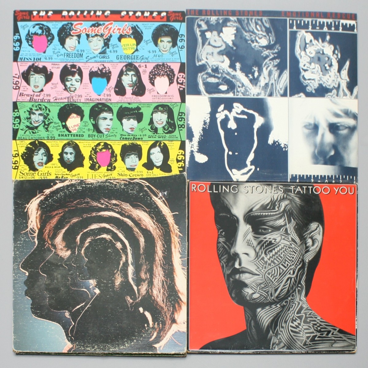 Lot 4 Rolling Stones Some Girls Emotional Rescue Hot Rocks Tattoo