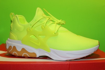 nike react presto neon yellow