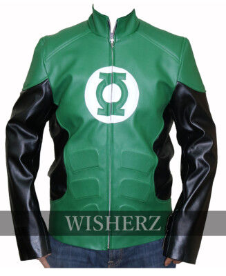 Green Lantern Jacket, Ryan Reynolds Green Lantern Faux&Real Sheep