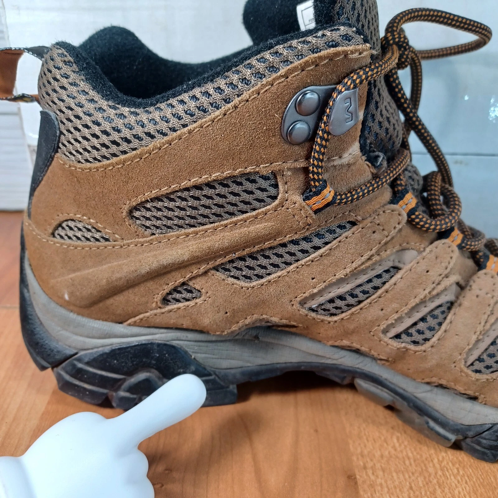 merrell moab 2 mid hiking leather vibram trail earth shoes