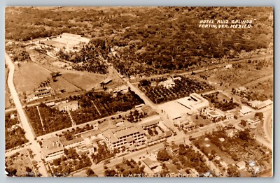 MEXICO Heroica Veracruz HOTEL RUIZ GALINDO FORTIN RPPC vintage RARE Postcard A33