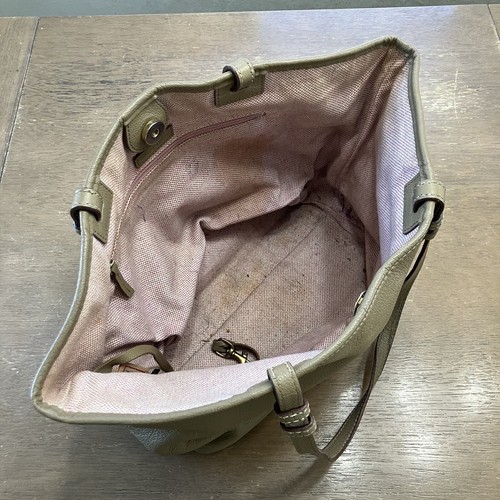Dooney & Bourke East / West Tote Bag Purse Taupe Brown Soft Pebbled Leather VGC - Picture 6 of 18