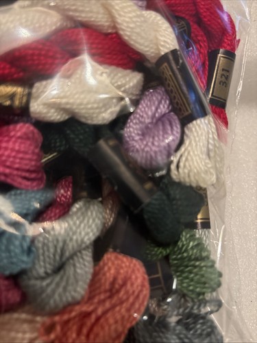 DMC Perle Cotton floss 15 M. #3 24 skeins Creams Purple Greens Yellows Thread - Picture 6 of 6