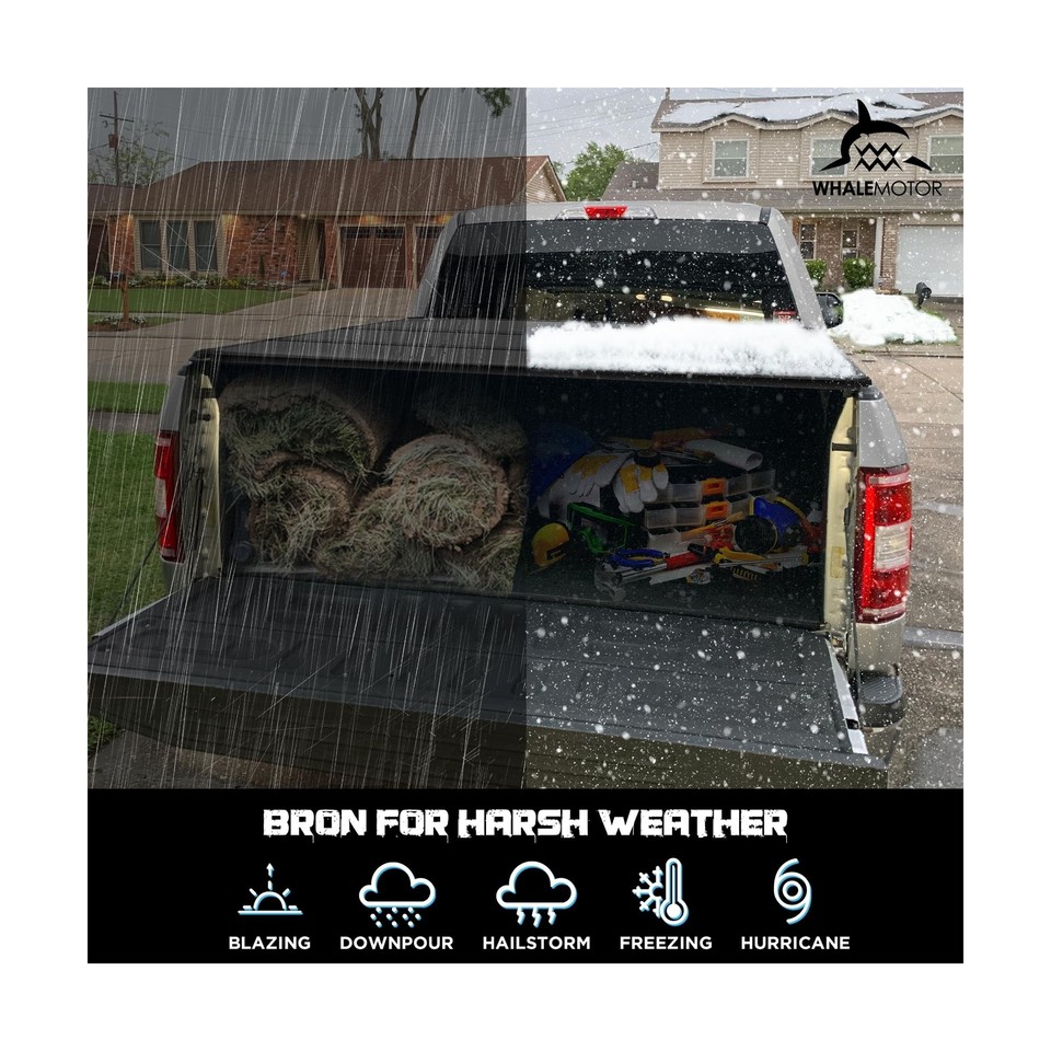 Hard Folding Truck Bed Tonneau Cover Compatible with Chevy Colorado