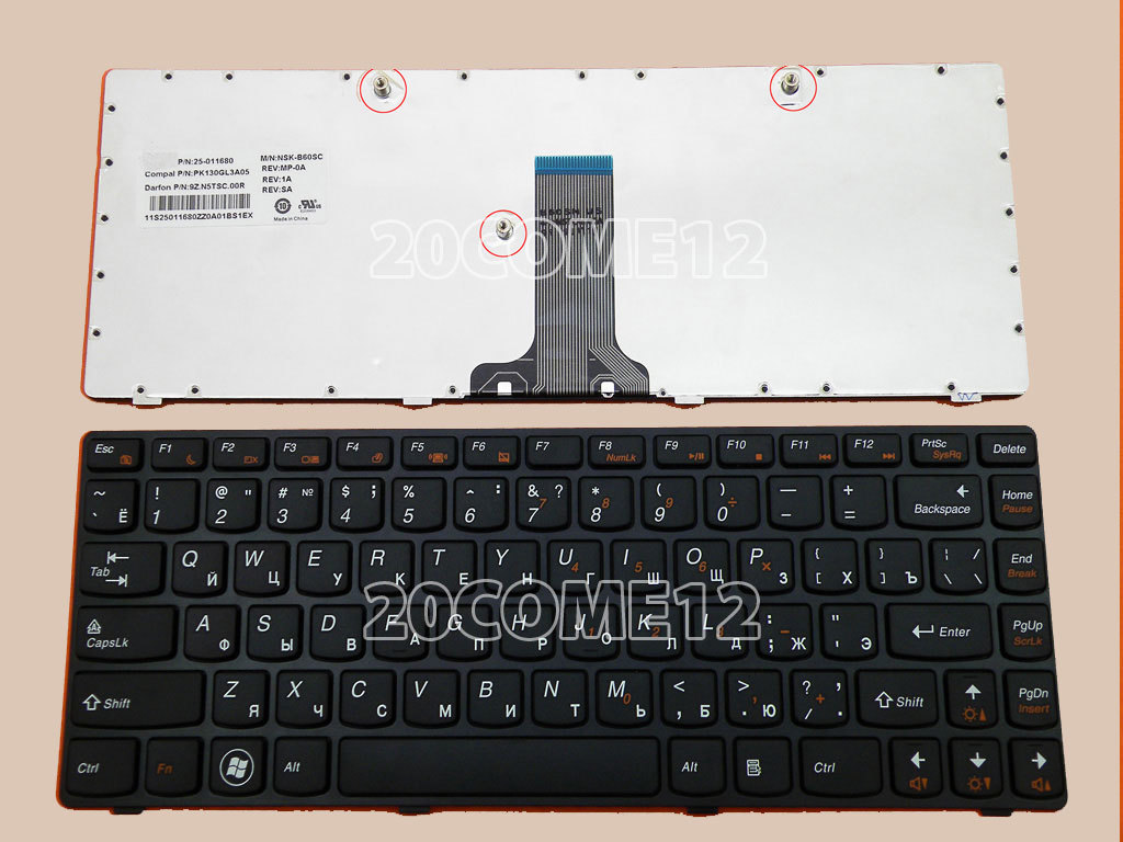 NEW for Lenovo Ideapad G470 G475 V470 V470c Keyboard Russian Frame