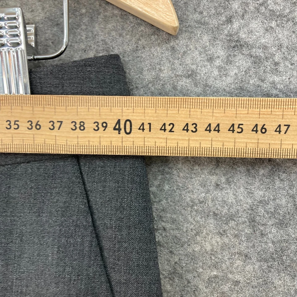 Pantalones para mujer Anne Klein talla 4 grises piernas rectas bolsillos plisados negocios 9216 Foto 4 de 4