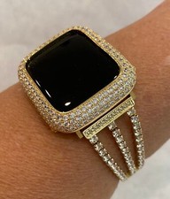 Gold Apple Watch Band Crystal 38mm-49mm or Apple Watch Cover Series 10 Bling