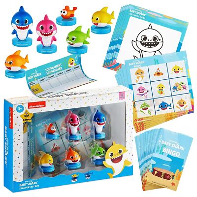 Baby Shark Game Character Bingo Cards Coloring Stampers Figure Play Set