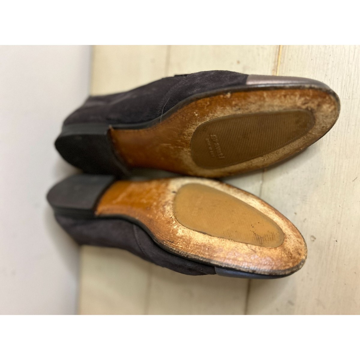 Wilkes Bashford Shoes Loafers Leather Suede Brown Bronze  display picture 1