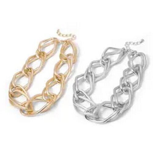 Mehrschichtige Halskette - goldfarbene Kette Choker Hip Hop große dicke klobige Kette - Bild 10 von 33