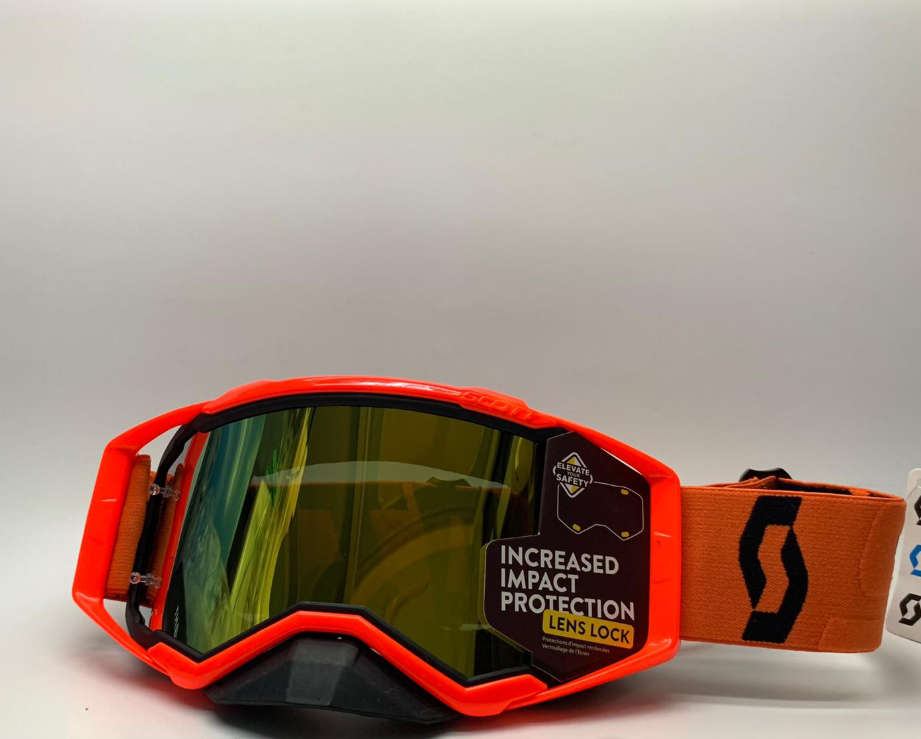 SCOTT Motocross Goggles Orange Lens Lock Anti-Fog MX Dirt Bike MTB