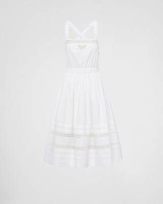 NEW PRADA Intarsia Poplin Fit-and-Flare Day Dress IT 40 | eBay