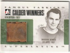 2008-09 ITG Superlative Ken Dryden Famous Fabrics Calder Winners  4/9 Glove