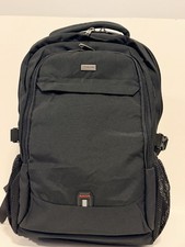 DUSLANG Black Solid Laptop Backpack Blue Inte...