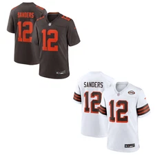 Shedeur #12 Sanders MEN Stitched Jersey White/Brown