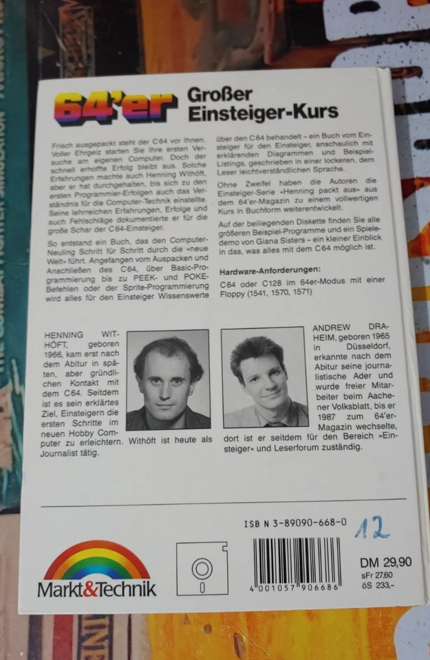 Withöft & Draheim 64er Großer Einsteiger-Kurs Buch (Mit Disk) (Commodore C 64) - Bild 2 von 2