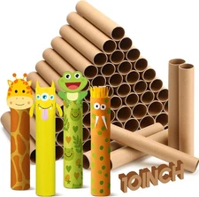 Bulk Craft Cardboard Tubes, 60 Empty Rolls for Projects, 2