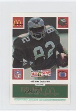 1986 McDonald's Play & Win All-Star Team Green Tab Mike Quick 0b3