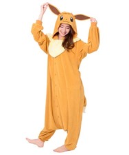SAZAC Eevee Kigurumi Fleece Costume Pajamas Adult Free Size Pok mon Japan New