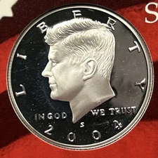 2004 S PROOF KENNEDY SILVER HALF DOLLAR FROM PROOF SET