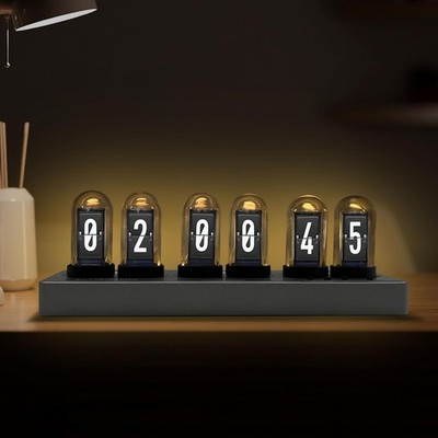 Nixie Tube Clock Kit, IPS Color Screen Desk Digital Clock, Glow Tube Nixi