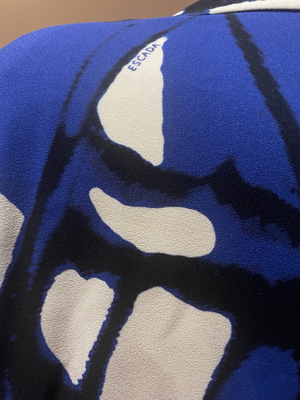 Escada Abstract Pattern Blazer Jacket Pockets 2-B… - image 6