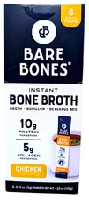 Bare Bones Instant Chicken Bone Broth Sticks 8 Packets 4.23 Oz EXP 02/2027