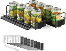 SpaceAid Pull Out Spice Rack 7.7 inches W x 10.8 D x 4 H, Black 
