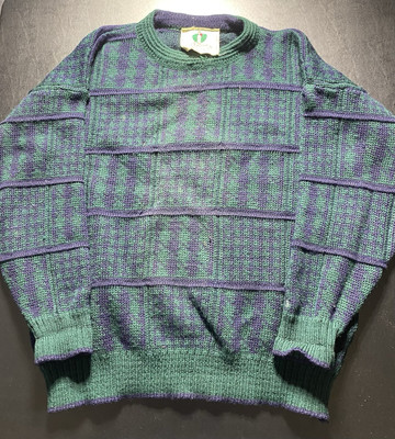 Charnos Knit Wear 100% Wool Sweater Made In England Size Large 