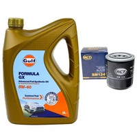 MotoröL Set Gulf Formula GX 5W-40 5 Liter + ÖLfilter FüR Honda Opel Kadett 1.5