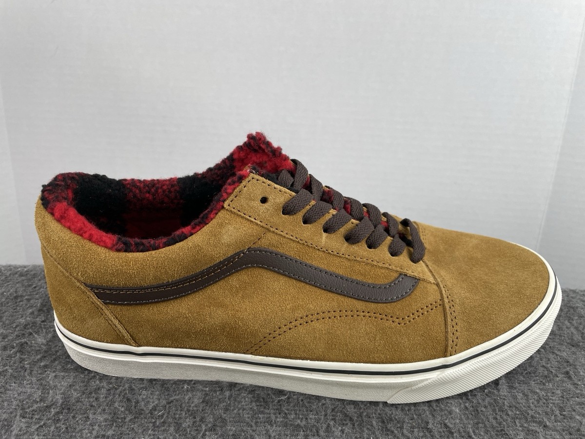 Vans Old Skool Cozy Hug Golden Brown Buffalo Plaid Sherpa Mens 8 Womens 9.5 New VANS Old Skool Cozy Hug Sherpa Shoe VN0007NT1M7 - Karmaloop main image 3