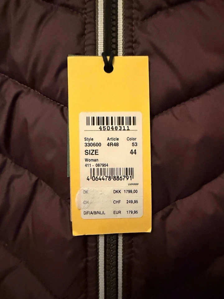 Camel active Stepp Long Jacke light weight ohne Daune Gr. 44  bordeaux dunkelrot - Bild 4 von 4