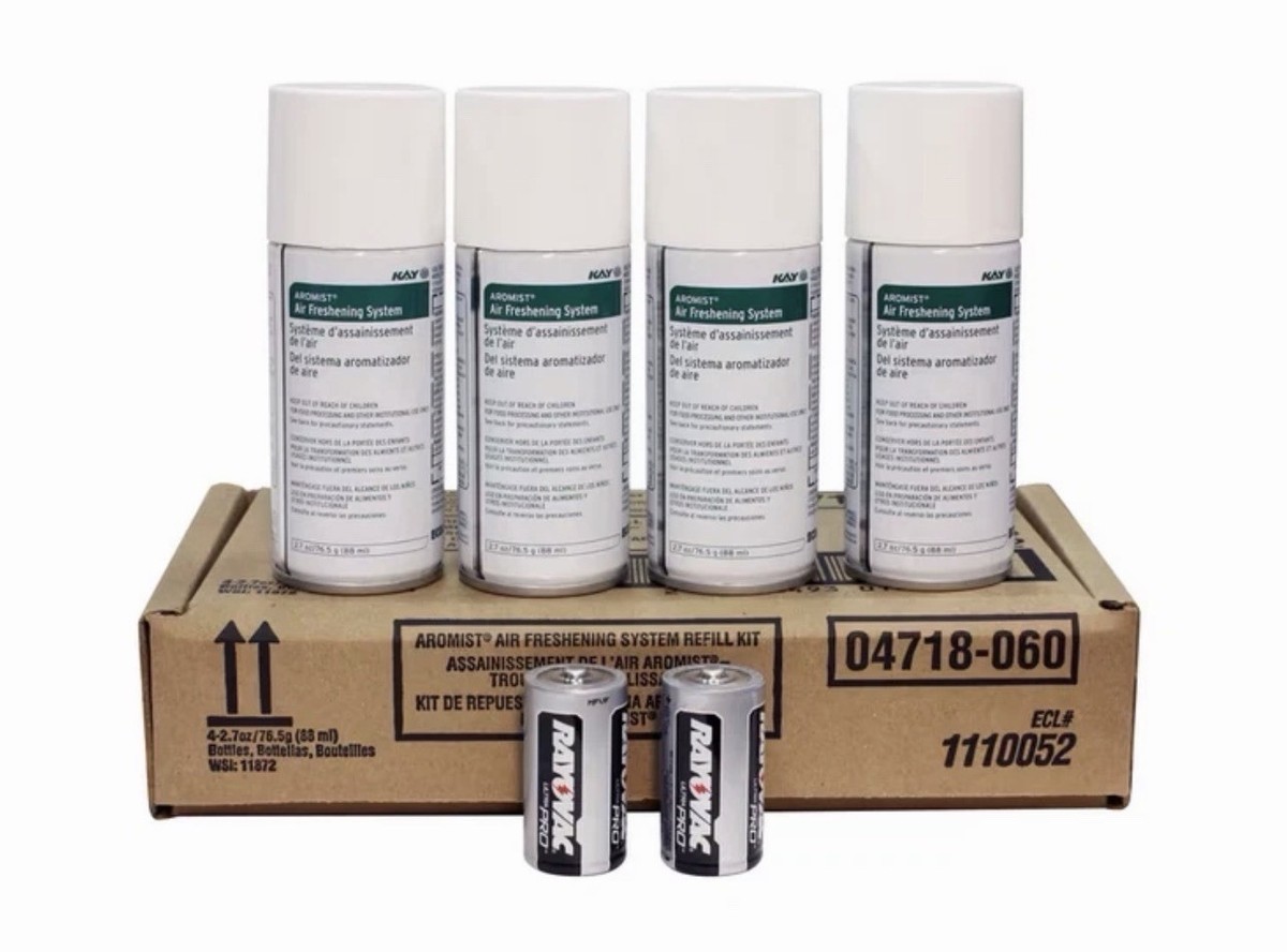 Kay ECOLAB Aromist 04718-060 Air Freshener Dispenser Refill Kit (4
