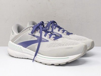 Brooks Adrenaline GTS 22 Women Size 9.5 W Gray White Athletic Shoes 1203531B045