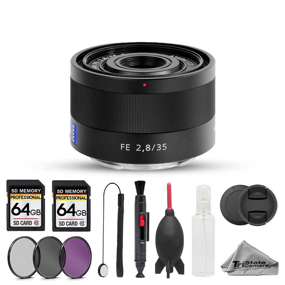 Sony Sonnar T* FE 35mm f/2.8 ZA Lens - 10pc 128GB Memory Bundle | eBay