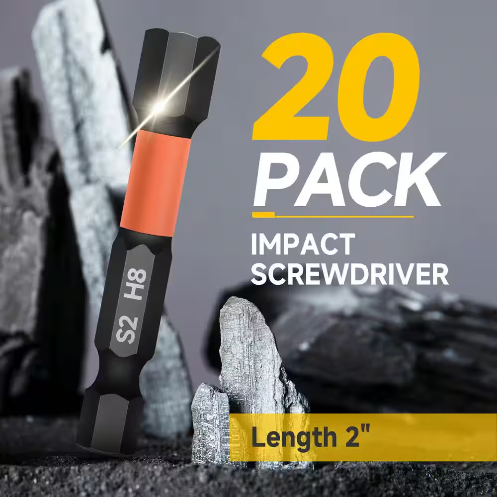 Impact Hex Head Allen Wrench Drill Bit Set (20-Piece) with Case