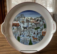 Villeroy & Boch Naif Christmas 12.5" Handled Platter