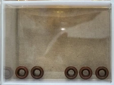 LEGO Parts - Reddish Brown Plate, Round 1 x 1 with Open Stud - No 85861 - QTY 5