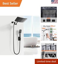 High Pressure 12.2-Inch Rainfall Shower Head with Adjustable Handheld Spray