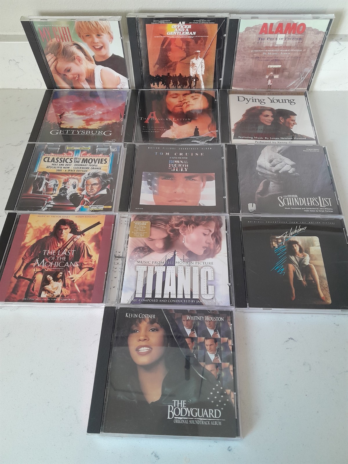Movie Soundtrack CD Lot Of 13 Bodyguard Titanic Mohicans Flashdance Classics