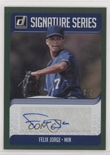 2018 Panini Donruss Signature Series Green 5/5 Felix Jorge #SS-FJ Auto 0a2