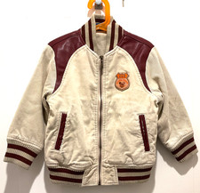 Kids Boys Disney Mickey Mouse Cordoury Beige Jacket Size 4