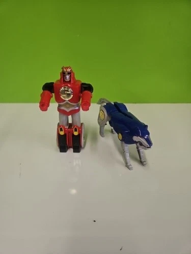 Vintage 1995 POWER RANGERS Deluxe Ninja Zords Lot Blue Wolf Red Ape Lot