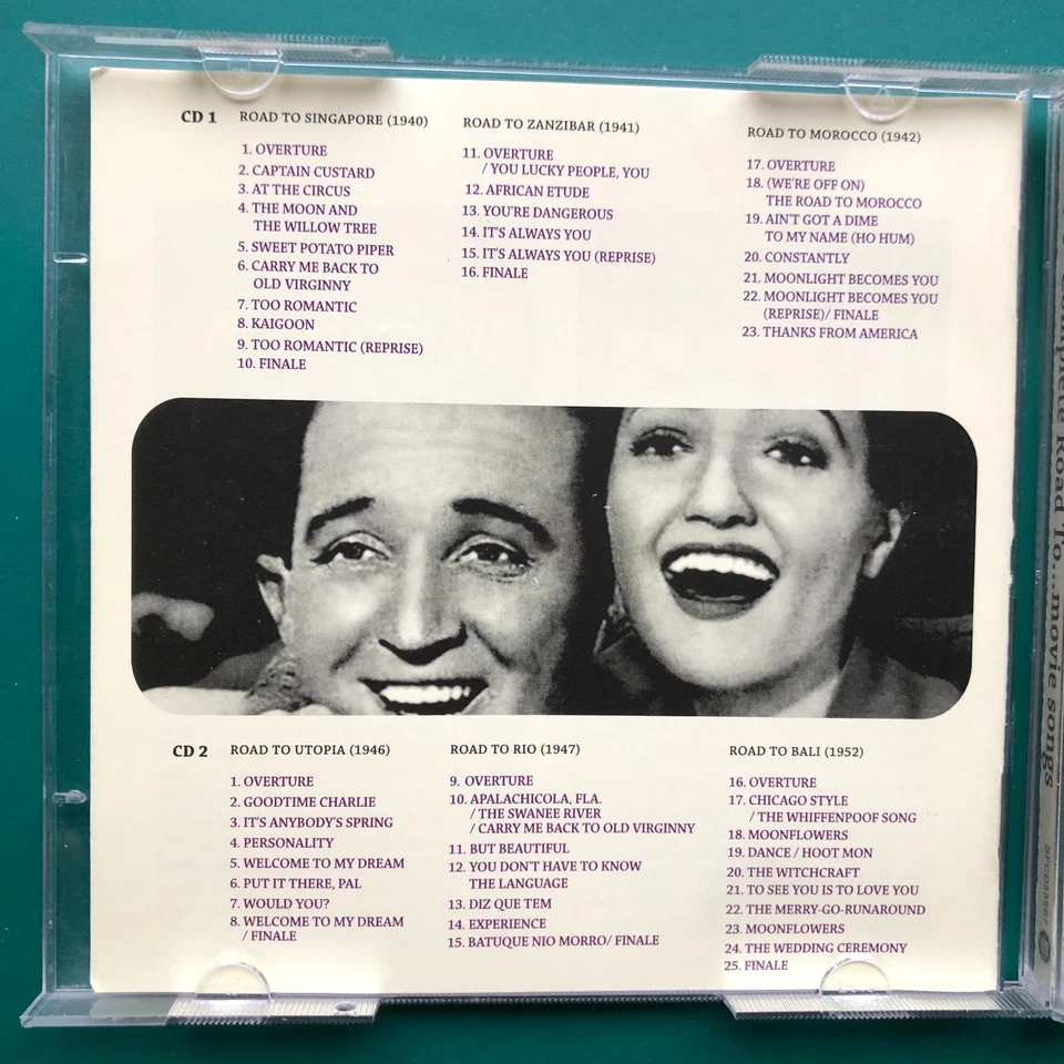 Bob Hope COMPLETE ROAD TO Movie Soundtracks 2x CD Singapore Zanzibar Rio Bali VG - Image 3 of 4