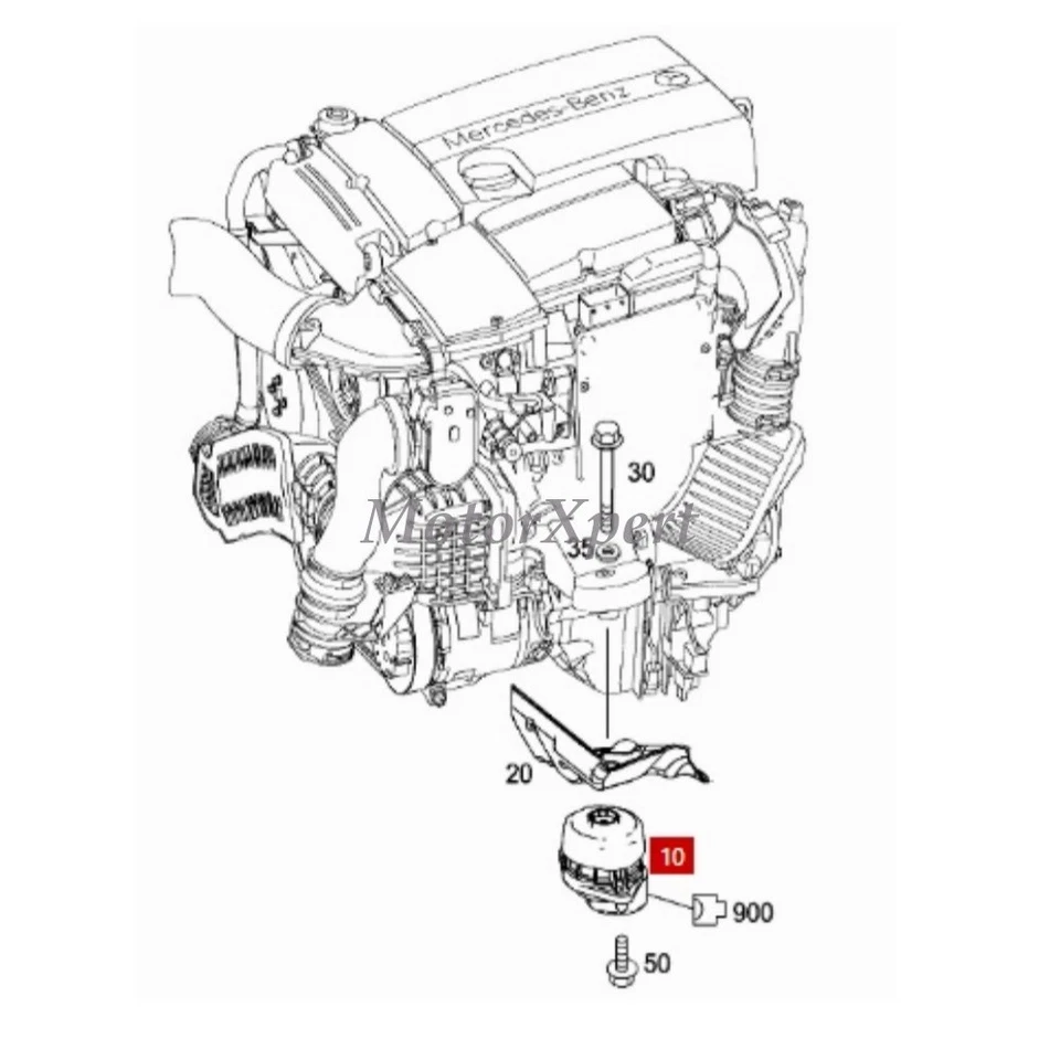 2122400418 para Mercedes C350 E350 2008-2015 3 piezas OEM montaje de motor y transmisión Foto 3 de 4